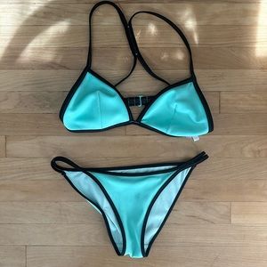 Victoria Secret Turquoise Bikini Large Top Small Bottom